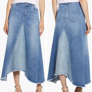 Wash Lab Pieced Denim Skirt (Asymmetrical) (28)